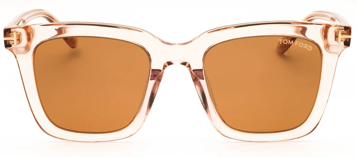Lunettes de soleil Tom Ford FT0970-K 72E – Monture rose brillante / Verres marron