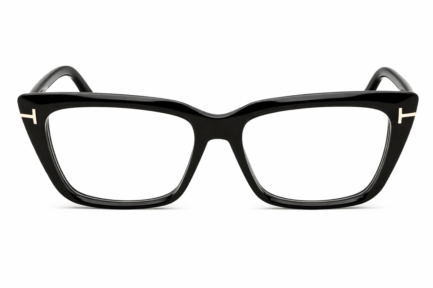 Tom Ford FT5894-B Noir brillant | Lunettes œil-de-chat noires chic