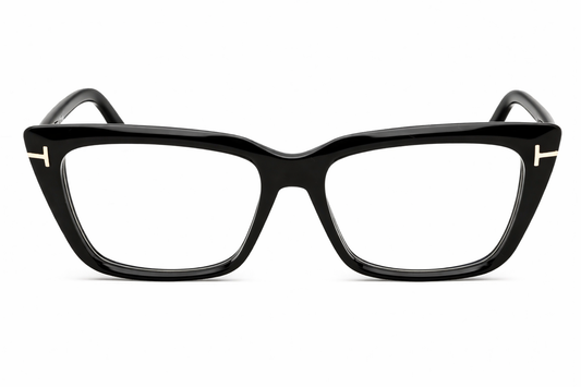 Tom Ford FT5894-B Shiny black | Chic Black Cat-Eye Eyeglasses