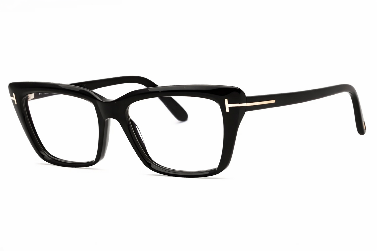 Tom Ford FT5894-B Noir brillant | Lunettes œil-de-chat noires chic