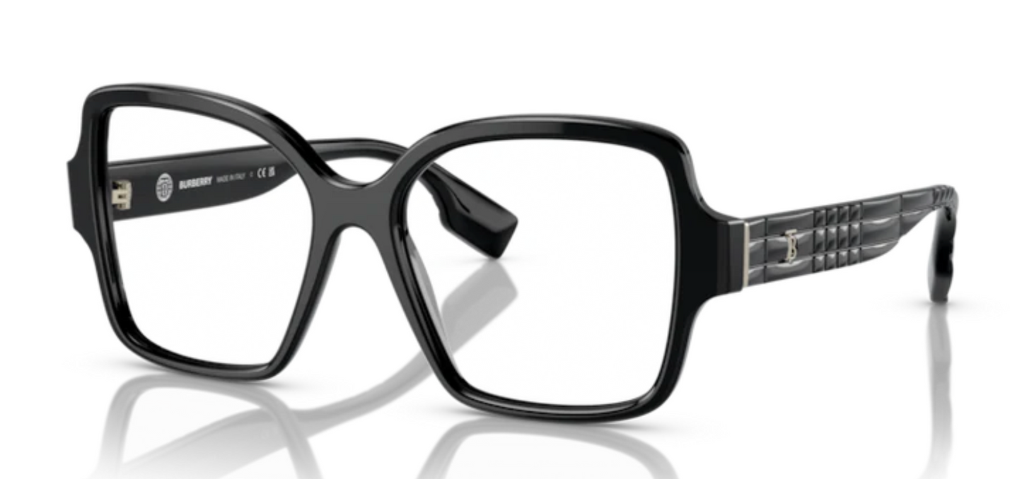 Burberry BE2374 3001 Black Square Eyeglasses