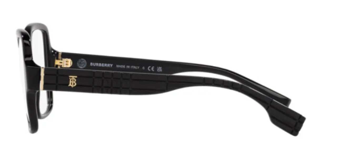 Burberry BE2374 3001 Black Square Eyeglasses