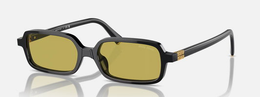 Lunettes de soleil rectangulaires Miu Miu MU11ZSF 16K07O – Noir / Vert olive