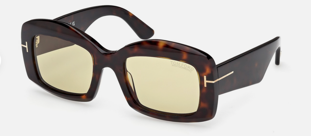 Lunettes de soleil Tom Ford Venetia FT1218 52E – Monture Havane foncée / Verres bruns