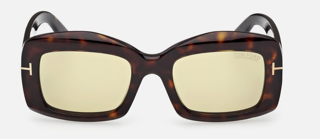 Lunettes de soleil Tom Ford Venetia FT1218 52E – Monture Havane foncée / Verres bruns