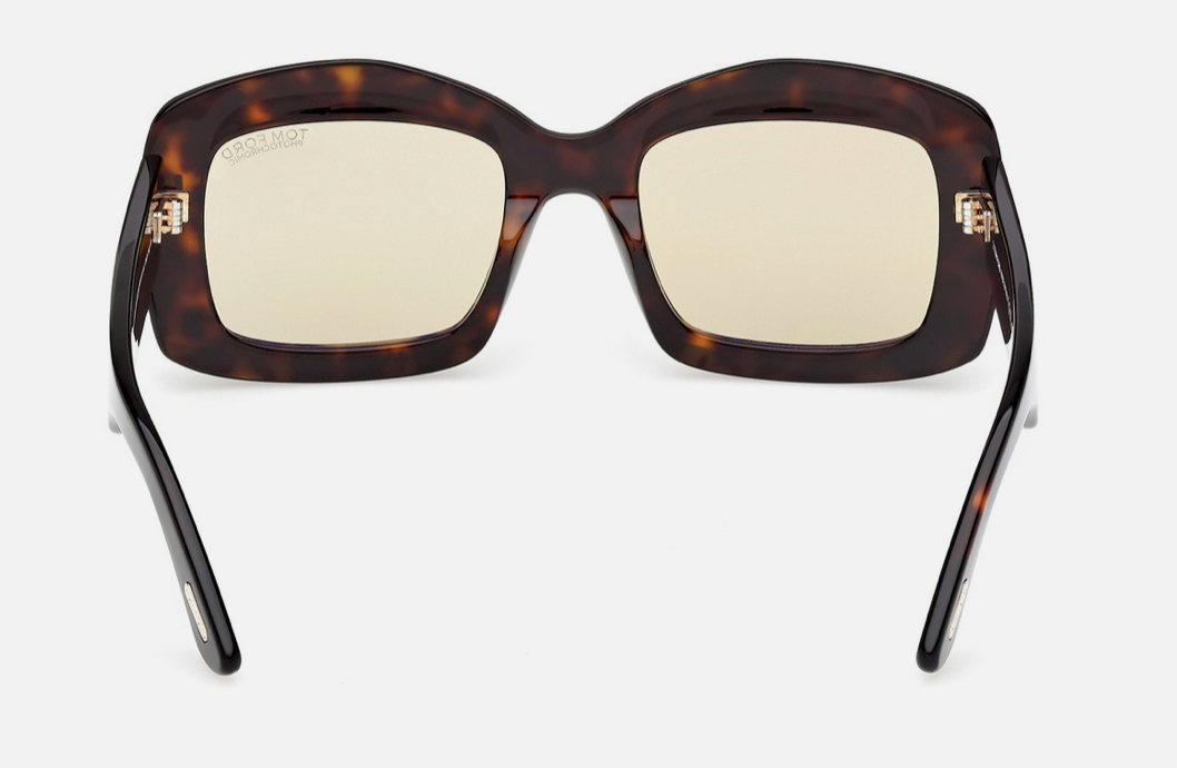 Lunettes de soleil Tom Ford Venetia FT1218 52E – Monture Havane foncée / Verres bruns