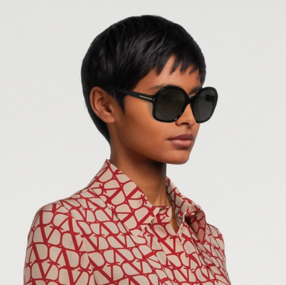 Tom Ford Hanley Sunglasses - shiny black / gra - FT1034