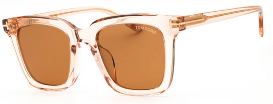 Lunettes de soleil Tom Ford FT0970-K 72E – Monture rose brillante / Verres marron