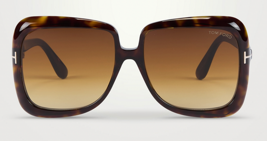 Lunettes de soleil Tom Ford Lorelai FT1156 52E – Monture havane foncé / Verres marron