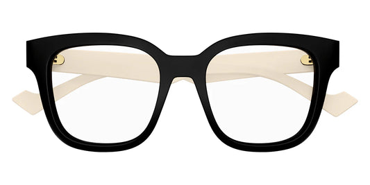 Gucci GG0958O Women’s Eyeglasses – Elegant Black & Ivory Square