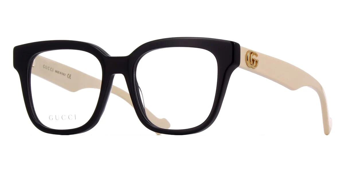 Gucci GG0958O Women’s Eyeglasses – Elegant Black & Ivory Square
